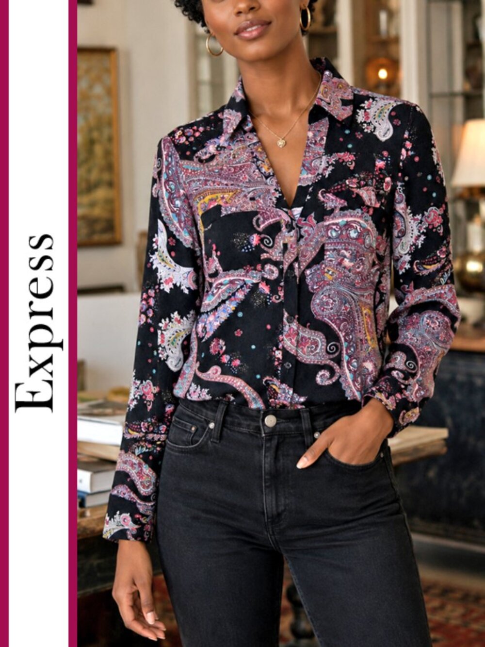 Express | Paisley Print Original Portofino Shirt